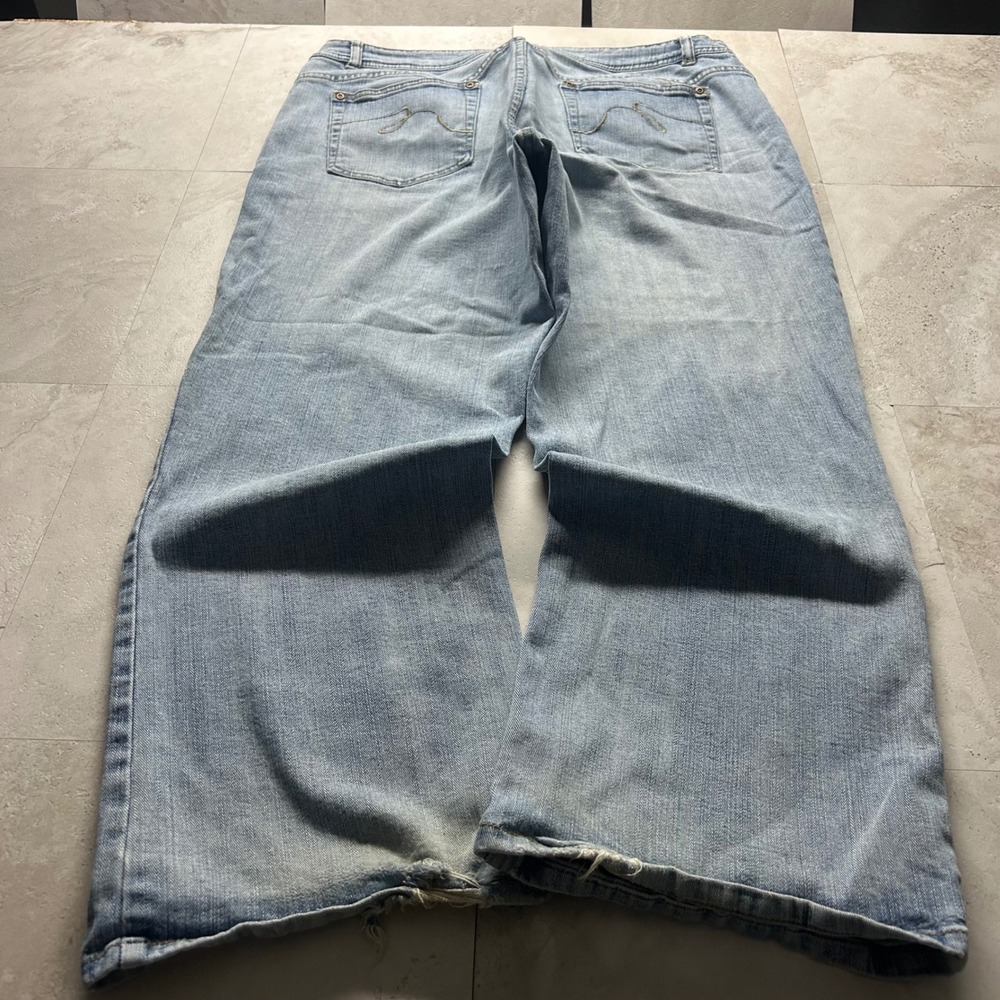 Faded Glory Bootcut Jeans Light Wash Women 20W Petite Stretch Denim 1102
